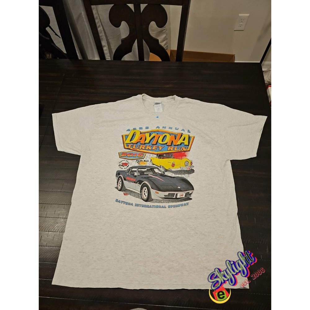 Gildan Men Daytona Car Show T Shirt Beach Florida Turkey Classic 2016 Sz Xl 23x3
